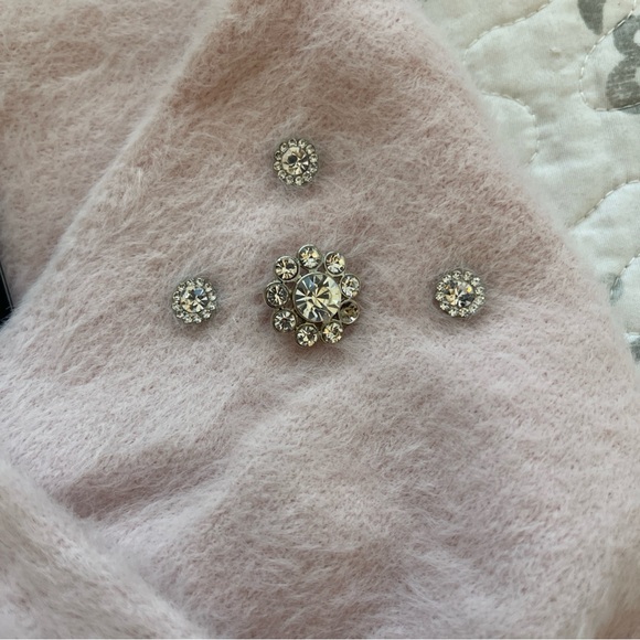 Karl Lagerfeld Blush Pink Scarf with Embellishments - Picture 3 of 11